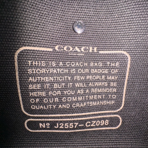 NWOT Small Coach Black Canvas Tote Charm NOT Included - Picture 10 of 13